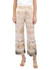 Antonelli High Waist Flared Pant In Beige In Multi