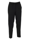 Antonelli High-waisted Black Trousers With Relaxed Fit In Black