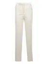 Antonelli High-waisted Pleated Trousers In Neutral