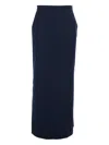 Antonelli Timballo Blue Skirt With Side Closure In Wool Woman In Blue
