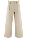 Antonelli High-waisted Wide-leg Trousers With Sharp Pleats