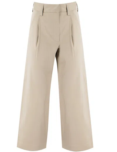 Antonelli High-waisted Wide-leg Trousers With Sharp Pleats
