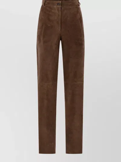 Antonelli High-rise Trousers In Brown