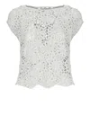 Antonelli Silver Linen And Cotton Knit Top