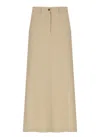 Antonelli Beige Viscose Skirt In Neutral