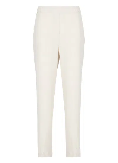 Antonelli Ivory Silk Pants In White