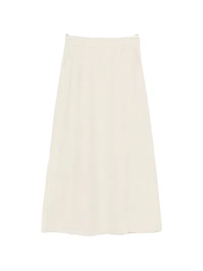 Antonelli Jack Panelled A-line Midi Skirt In White