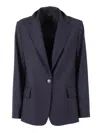 Antonelli Structured Fit Tailored Jacket With Minimalist Design In Blue
