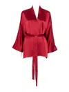 Antonelli Relaxed-fit Red Jacket With Matching Belt In Red