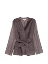 Antonelli Elia Tie-belt Jacket In Purple