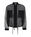 Antonelli Zaffiro Black Jacket With Puffed Sleeves And Drawstring Waist In Silk Woman In Black