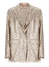 Antonelli All-over Paillettes Gold Blazer
