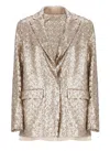 Antonelli All-over Paillettes Gold Blazer