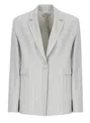 Antonelli Grey Viscose And Linen Gaia Jacket In Gray