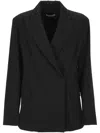 Antonelli Double-breasted Suit Jacket In Black
