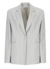 Antonelli Grey Viscose And Linen Gaia Jacket In Gray