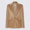 Antonelli Beige Cotton Grumello Blazer In Brown
