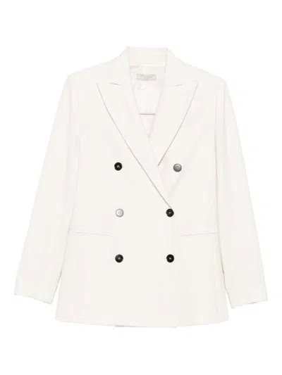 Antonelli Double-breasted Blazer In White