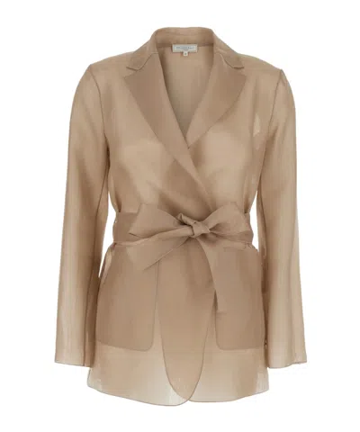 ANTONELLI ANTONELLI NOTCHED REVERS JACKET WITH BELT
