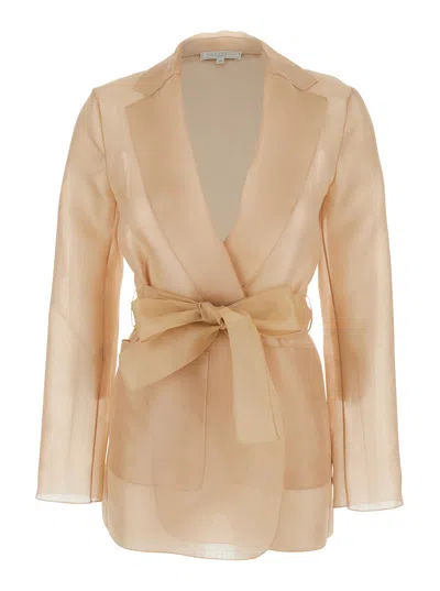 Antonelli James Organza Jacket In Neutral
