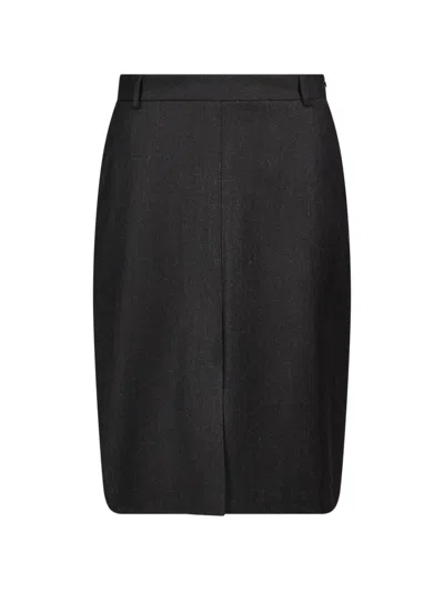 Antonelli Klimt Belt-loop Midi Pencil Skirt In Black