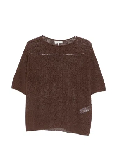Antonelli Knitted Sweater In Brown