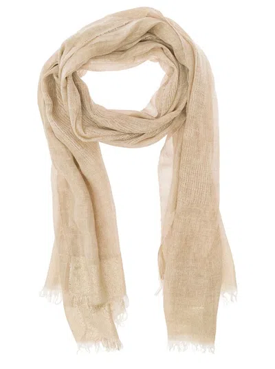 Antonelli Kylie Fringed Scarf In Beige