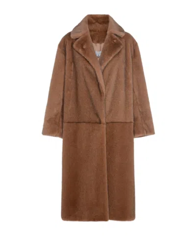 ANTONELLI LAPEL LONG-SLEEVED FUR COAT
