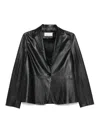 Antonelli Leather Blazer In Black