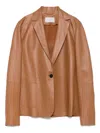 Antonelli Long Sleeve Blazer In Brown