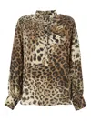 Antonelli Leopard Print Blouse In Brown