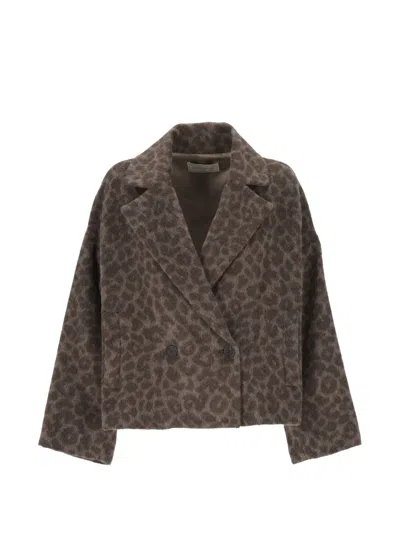 Antonelli Leopard-print Double-breasted Jacket In Animal Print