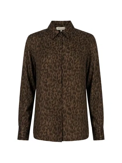 Antonelli Leopard-print Pleated-back Shirt In Animal Print