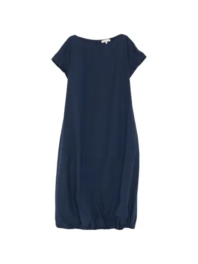 Antonelli Leslie Elasticated-hem Cap-sleeve Dress In Blue