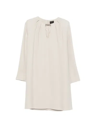 Antonelli Lidia Cut-out Pleated-detail Dress In Metallic