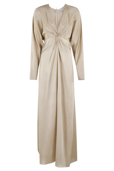 Antonelli Light Beige Evening Dress In Neutrals