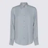 Antonelli Button-down Long-sleeved Shirt In Blue