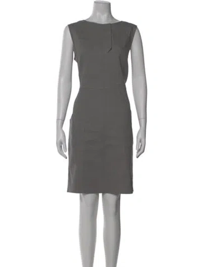 Pre-owned Antonelli Linen Knee-length Dress In Gray