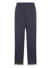 Antonelli Blue Linen Pants In Blue