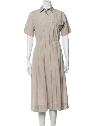 Pre-owned Antonelli Long Dress In Neutral