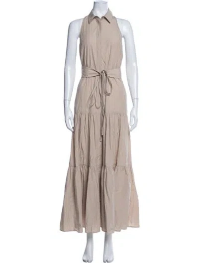 Pre-owned Antonelli Long Dress In Neutrals