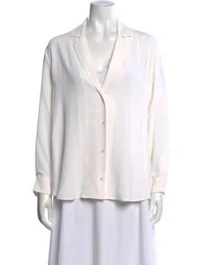 Pre-owned Antonelli Long Sleeve Blouse In White