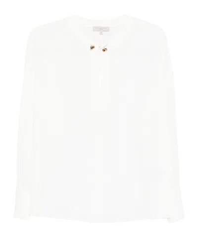 Antonelli Long-sleeved Blouse In White