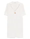 Antonelli Button-down Collar Dress In Neutrals