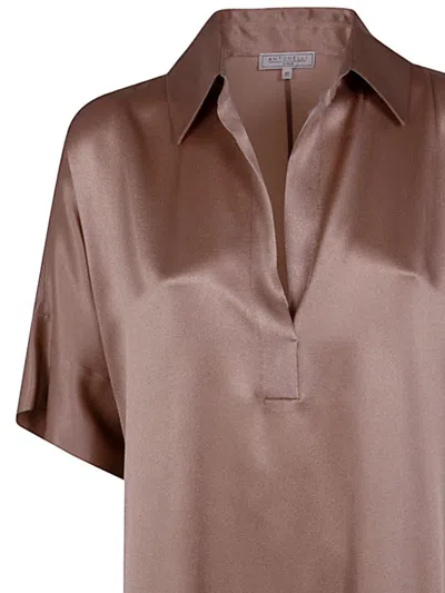 Antonelli "luciana Norberto" Maxi Shirt Dress In Black