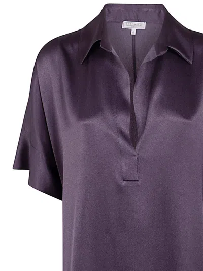 Antonelli "luciana Norberto" Maxi Shirt Dress In Purple