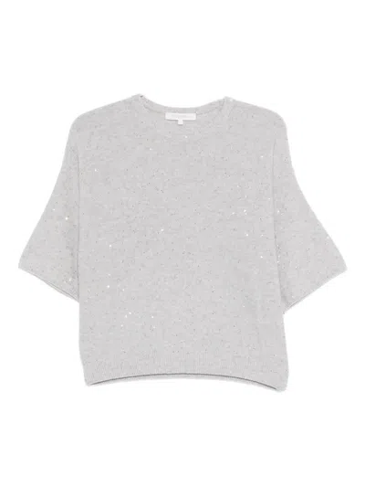 Antonelli Lucilla Sequin Sweater In Gray