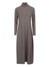 Antonelli High-neck Long-sleeved Dress In Gray