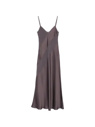 Antonelli Luna Panelled Maxi Dress In Purple