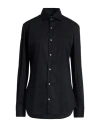 Antonelli Man Shirt Black Size M Cotton, Elastane In Black